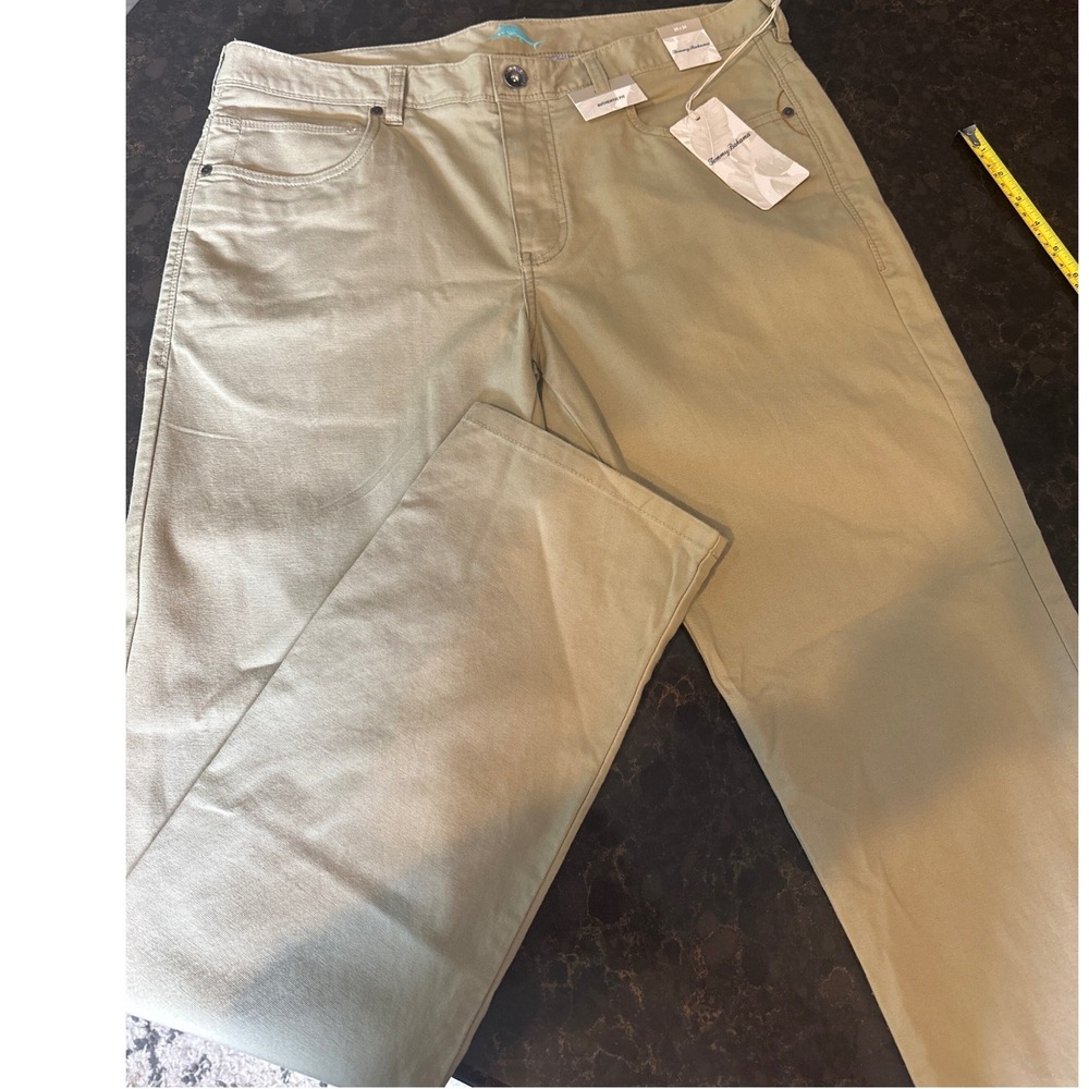Tommy Bahama Mens Authentic Fit Stretch Pants Khaki 35x34 NWT
